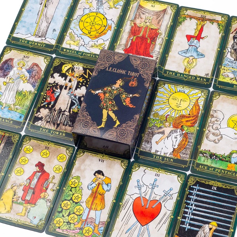 Party Games Classic - A.E. Klassische Tarotkarten mit Anleitungsbuch, farbig