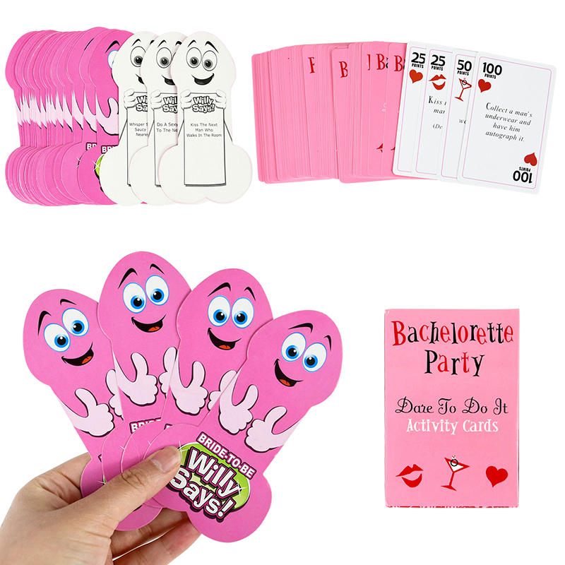 Party Games Bachelorette - Junggesellinnenabschied Wahrheit oder Pflicht Aktivitätsspiele Karte