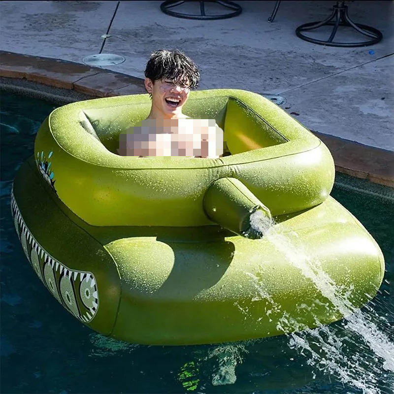 Party Games Summer - Riesiger aufblasbarer Pool-Schwimmsitz mit Wasserpistole –