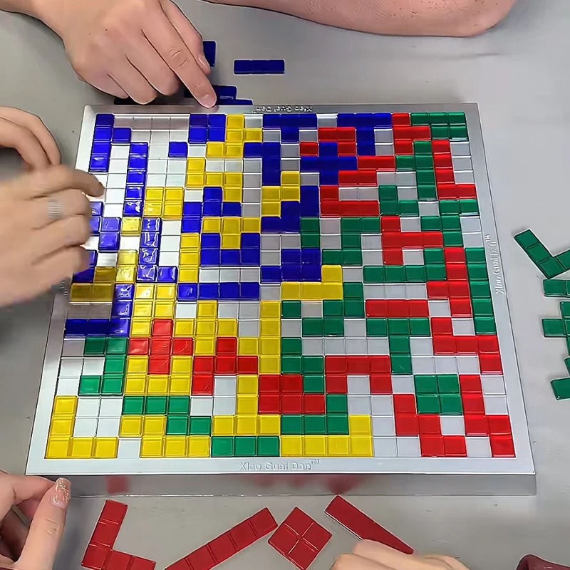 Party Games Engagement - Lernstrategie-Brettspiel für Kinder, farbige Quadrate, geistiges