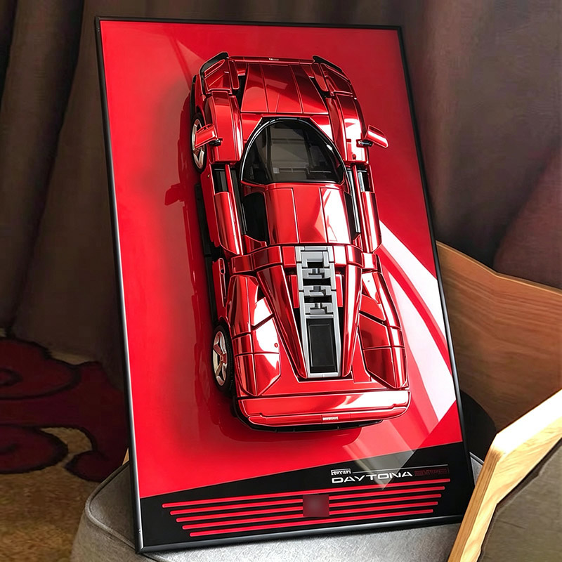 Lego Set Technic - Wandmontiertes Rahmen-Hintergrunddisplay-Regal, kompatibel mit LEGO 42143