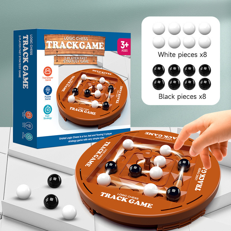 Party Games Kids And Adults - Schachspiel, lustiges Tisch-Orbitallogik-Schachbrettspiel, Track-Logik-Brett, Strategiespiel für