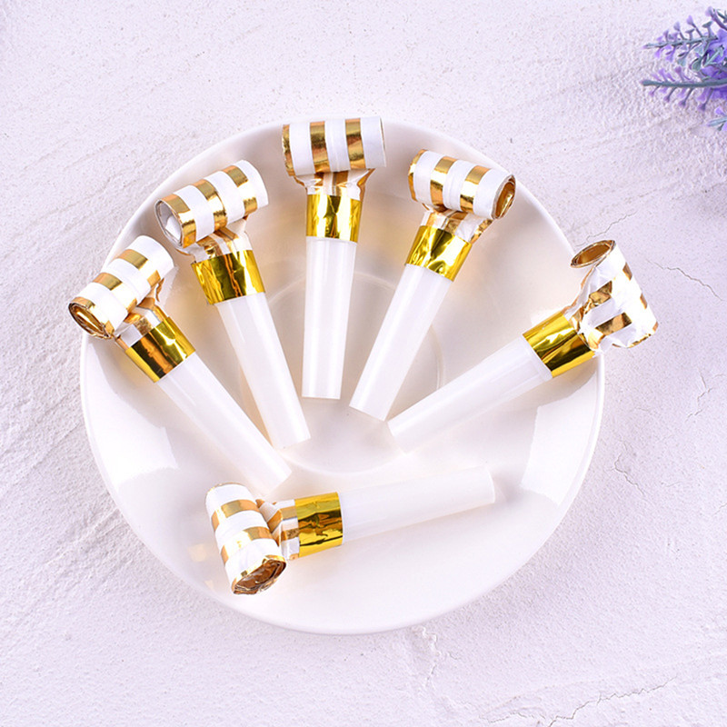 Party Games Graduation - 6/12/24PCS Blowout Gold Streifen Dot Folie