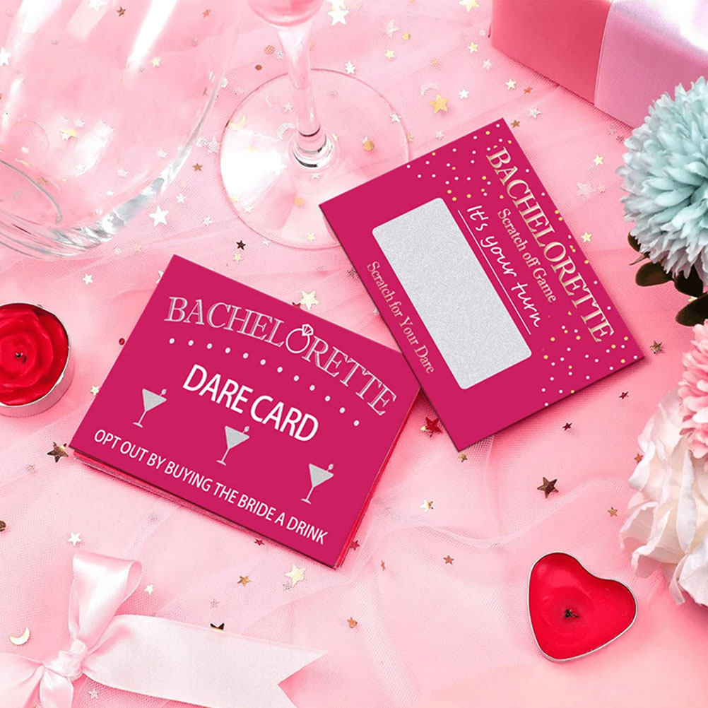 Party Games Bachelorette - 20 Blatt Lustige Junggesellinnenabschied Rubbelkarten –