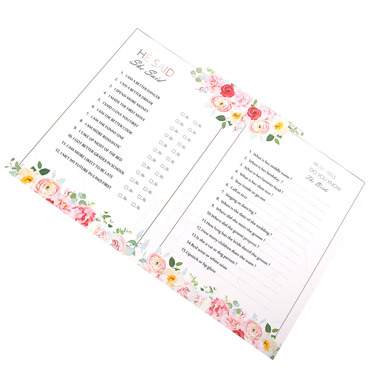 Party Games Bachelorette - 20 Stück Frage-Spielkarten, ansprechende Party-Spielkarten für