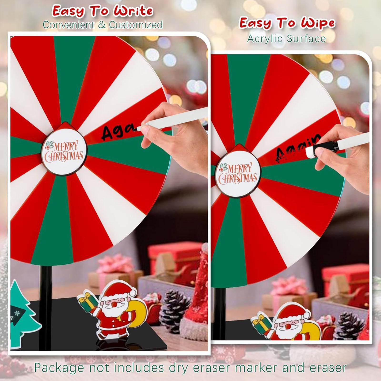 Party Games No Equipment - Acryl-Drehrad, mehrfarbig, kompaktes Tisch-Roulette mit 16