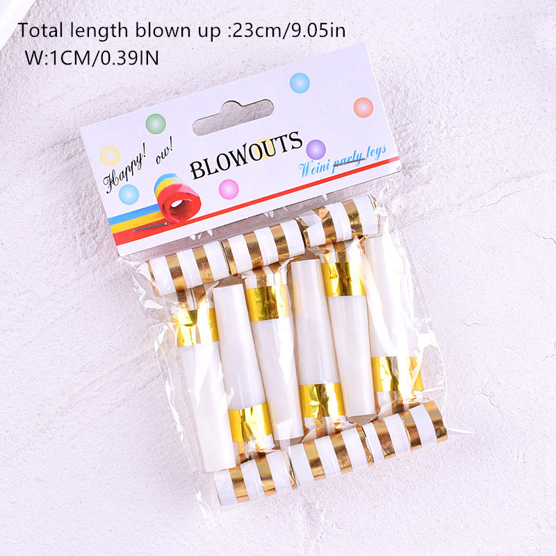 6/12/24PCS Blowout Gold Streif – Party Games Graduation Bewertung und Preis